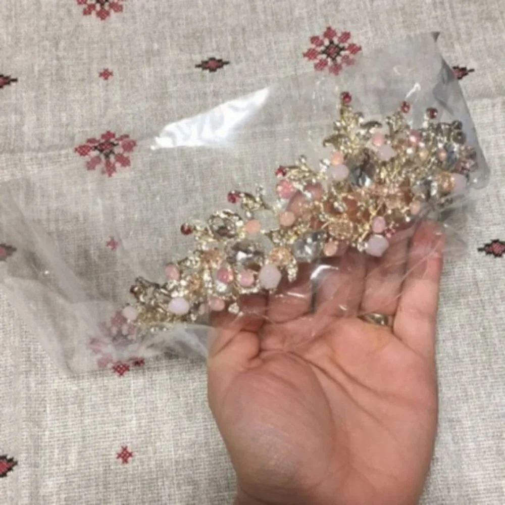 Diadem+earring Crown wedding Tiara jewelry